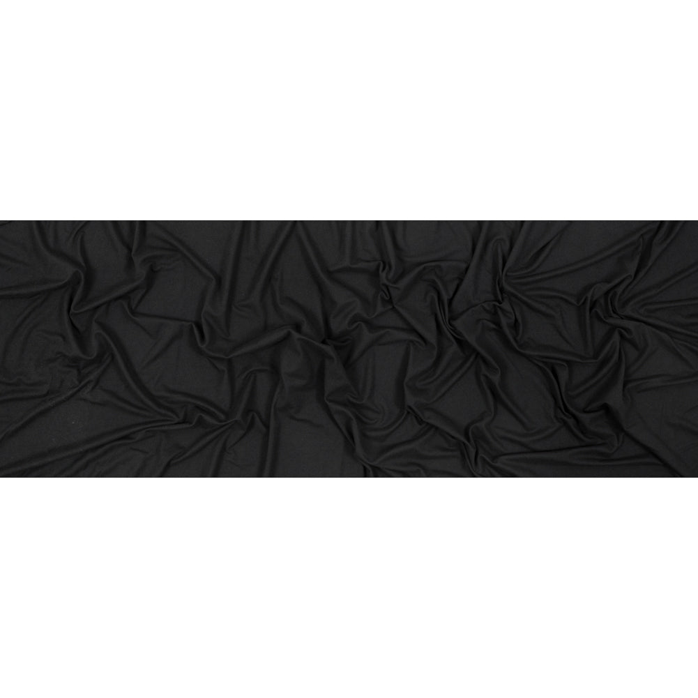 Black Double Sided Brushed DTY Jersey Folded