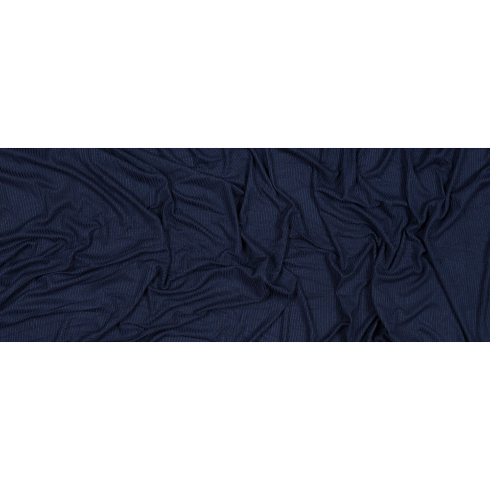 Navy 4x2 Rayon Rib Knit Folded