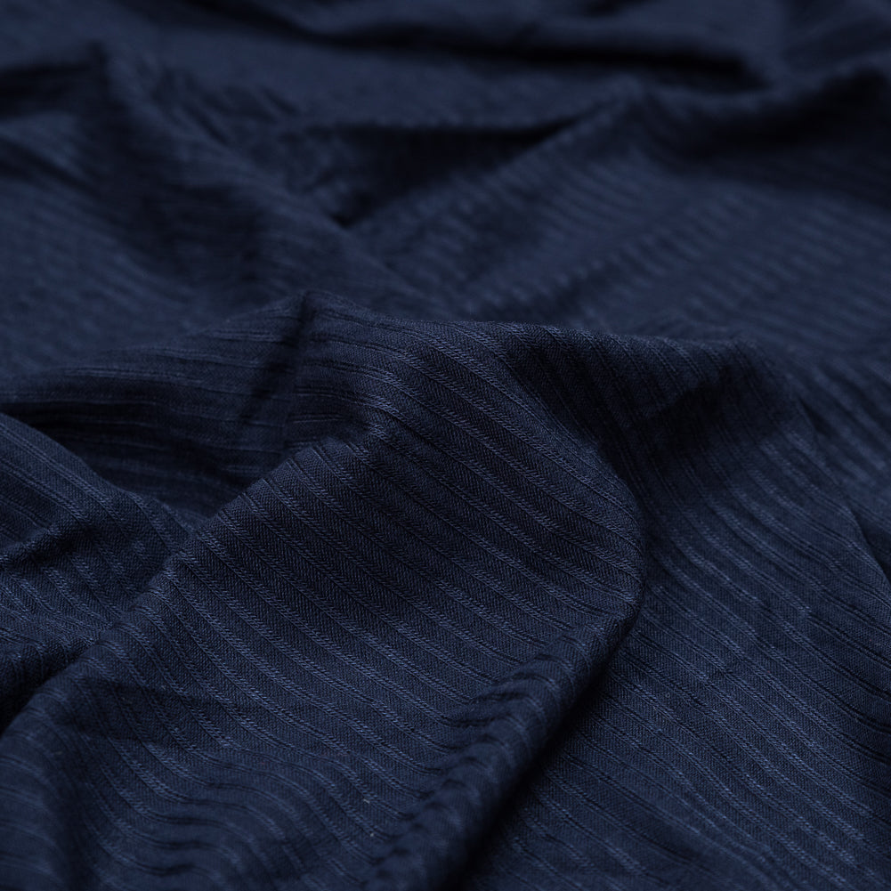 Navy 4x2 Rayon Rib Knit Full