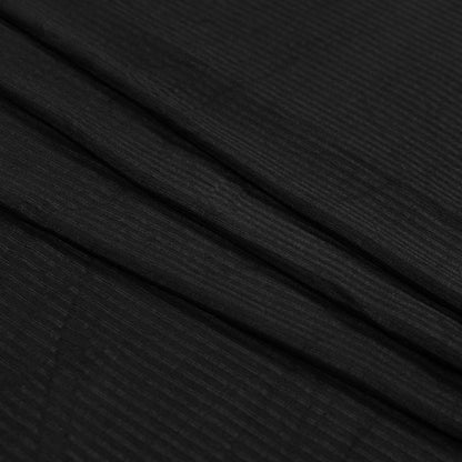 Black 4x2 Rayon Rib Knit Detail