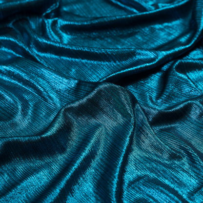 Textured All-Over Foil Knit - Metallic Teal - Lizabet Collection Full