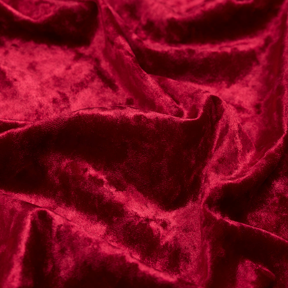 Stretch Crushed Velour - Red Full