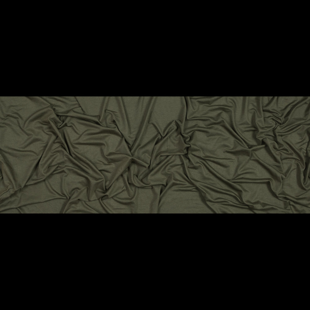 Olive Washed Rayon Jersey Folded