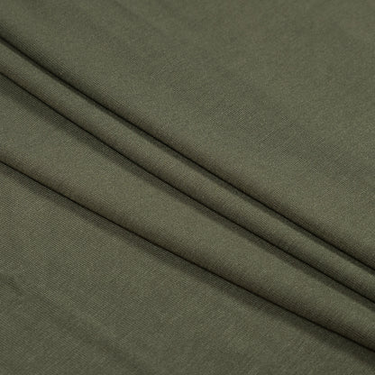 Olive Washed Rayon Jersey Detail