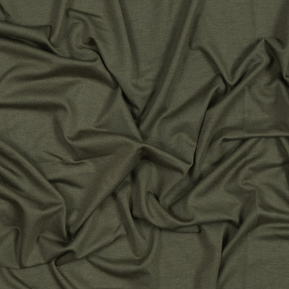 Olive Washed Rayon Jersey