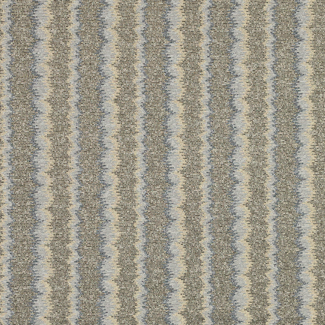 Charcoal and Metallic Gold Striped Stretch Knit