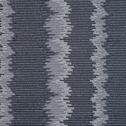 Navy and Metallic Silver Striped Stretch Knit Full