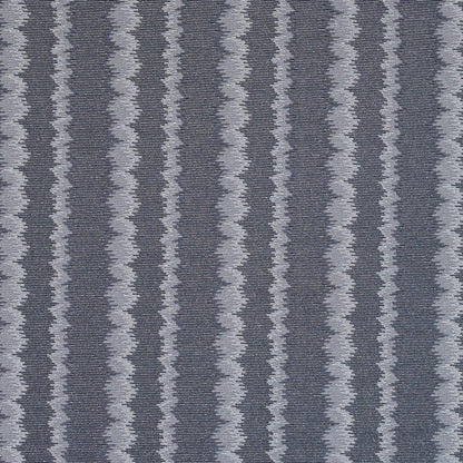Navy and Metallic Silver Striped Stretch Knit