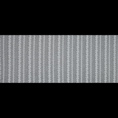 Charcoal and Metallic Silver Striped Stretch Knit Full