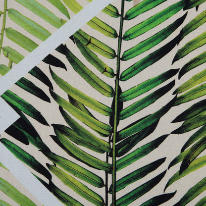 Organic Viscose Batiste - Green Tropical Leaves Full