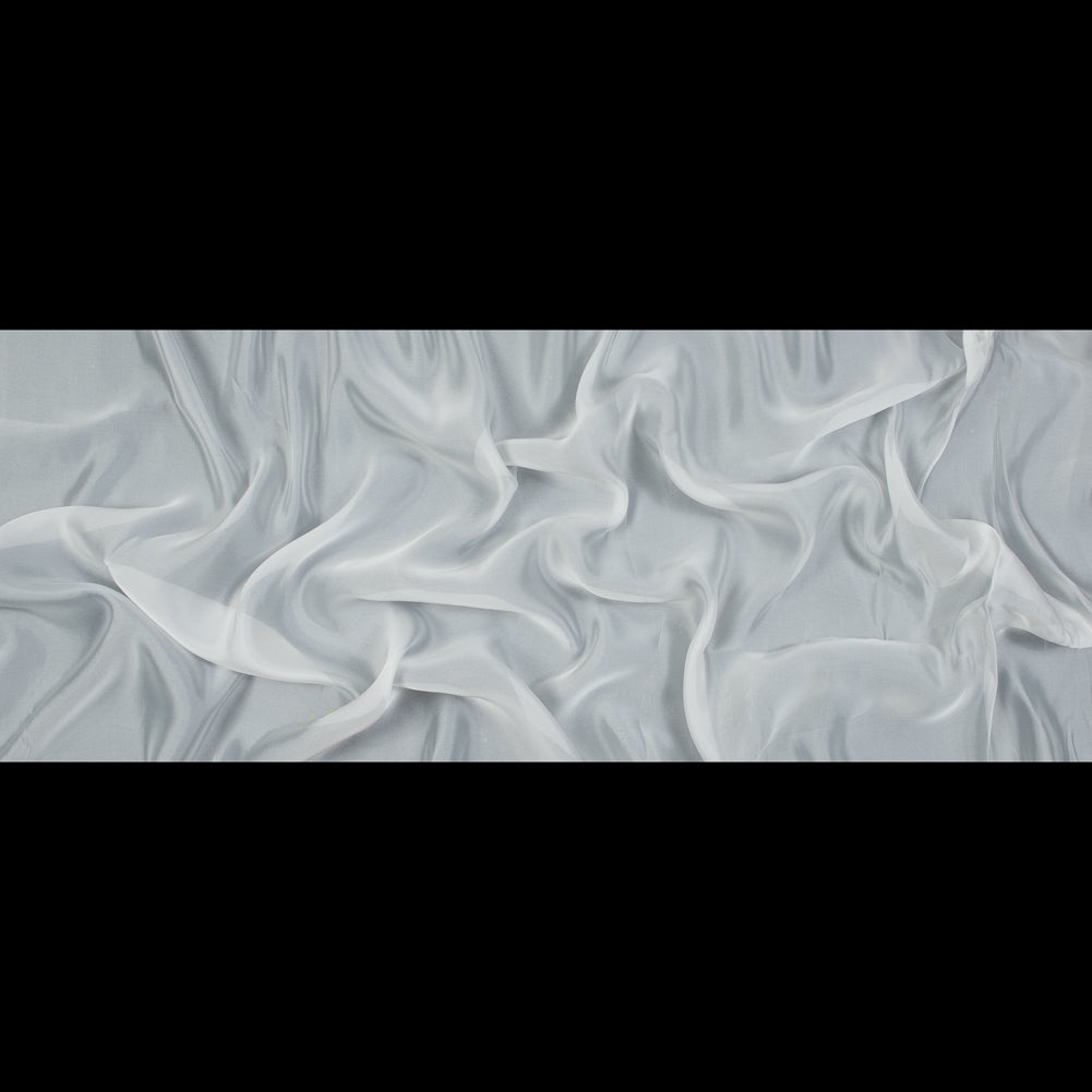 White Billowy Viscose and Poly Organza Folded