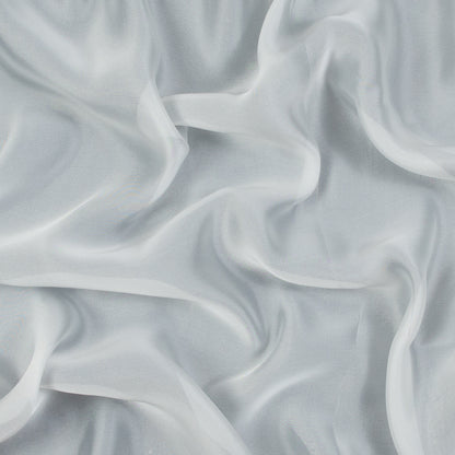 White Billowy Viscose and Poly Organza