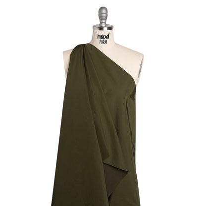 Water-Resistant Polyester Twill - Dark Olive - Fisher Collection