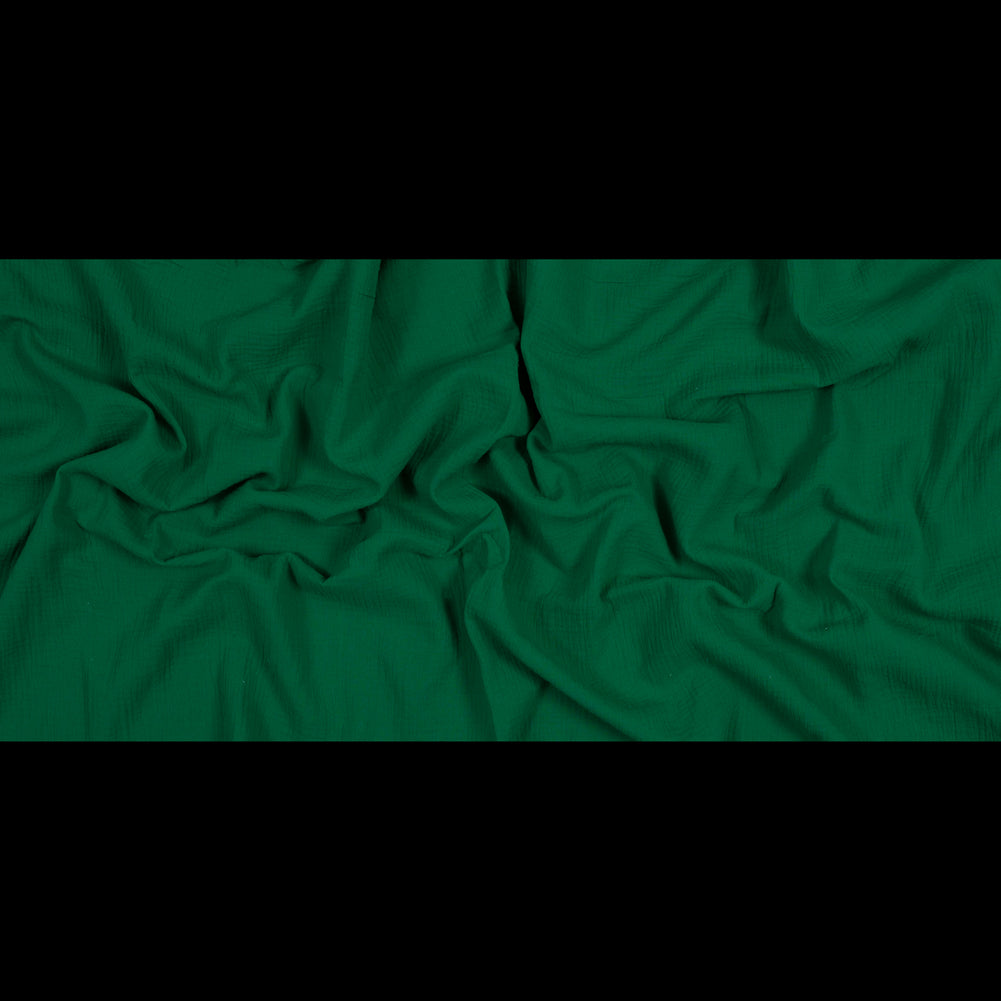 Double Cotton Gauze - Kelly Green - Talamanca Collection Folded