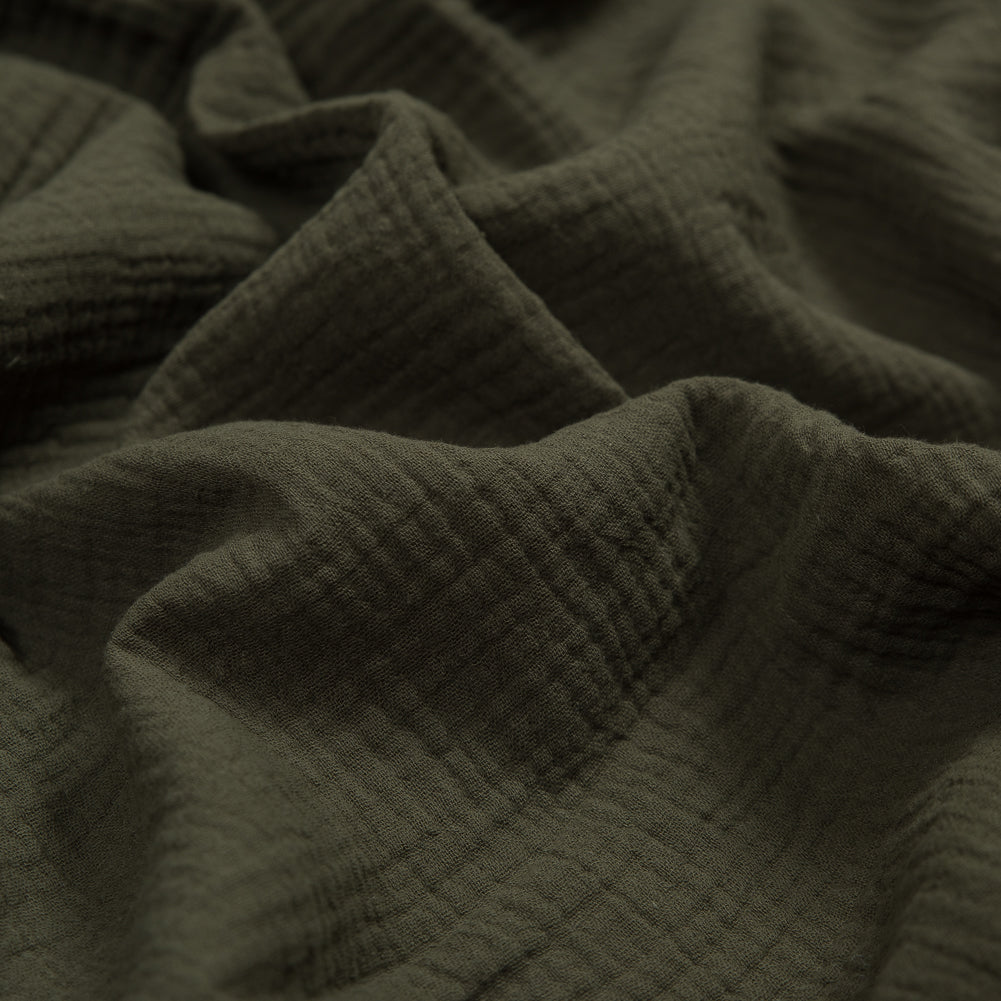 Double Cotton Gauze - Olive - Talamanca Collection Full