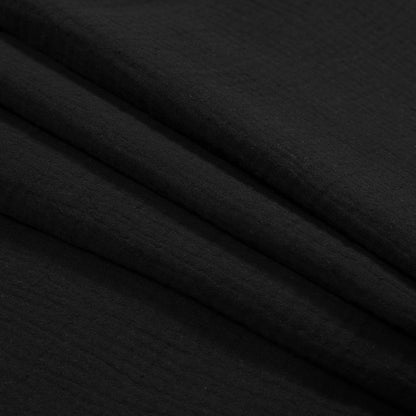 Double Cotton Gauze - Black - Talamanca Collection Detail