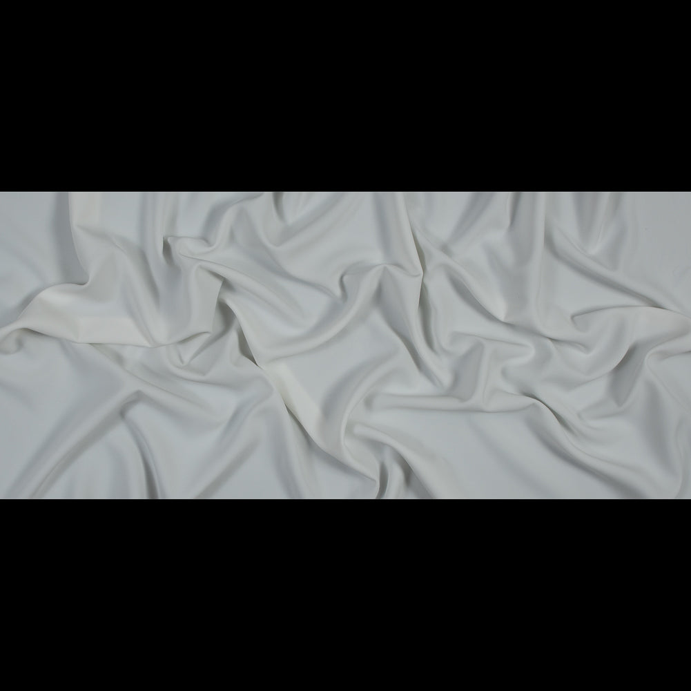 White Stretch Polyester 4-Ply Crepe Folded