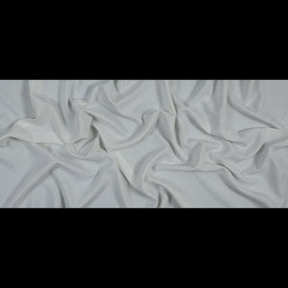 White Stretch Polyester 4-Ply Crepe Folded