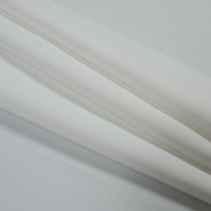 White Stretch Polyester 4-Ply Crepe Detail
