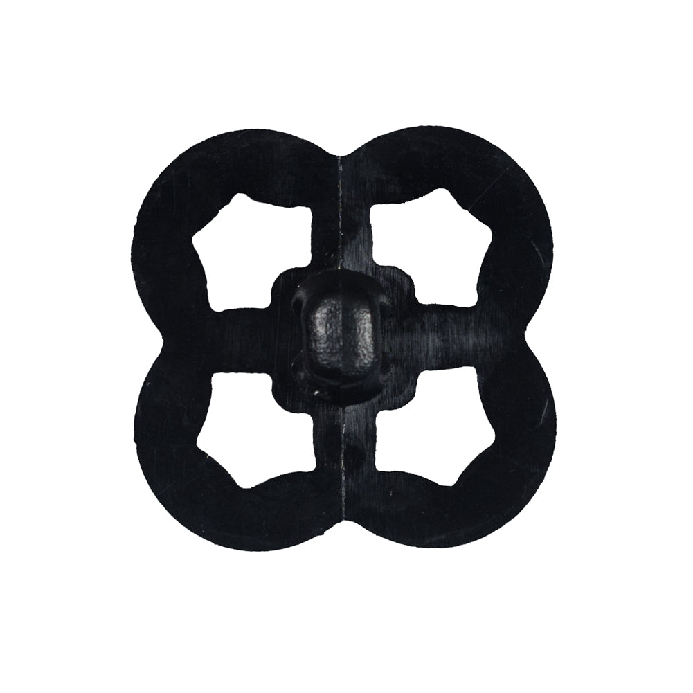 Italian Black Decorative Plastic Button - 44L/28mm Detail