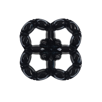 Italian Black Decorative Plastic Button - 44L/28mm