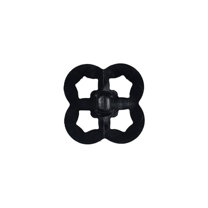Italian Black Decorative Plastic Button - 36L/23mm Detail
