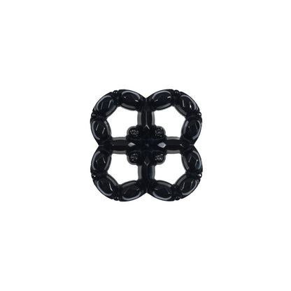 Italian Black Decorative Plastic Button - 36L/23mm