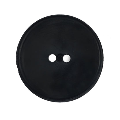 Italian Black 2-Hole Plastic Button - 44L/28mm Detail