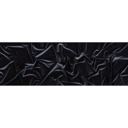Stretch Velour - Charcoal - Persica Collection Folded