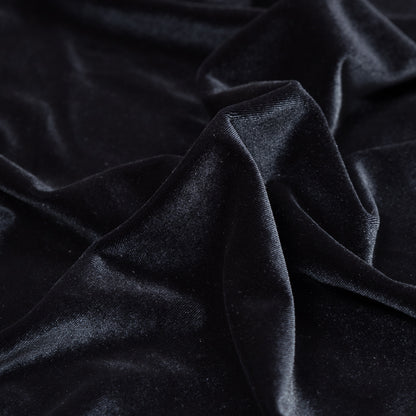 Stretch Velour - Charcoal - Persica Collection Full