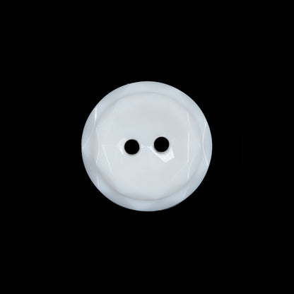 Italian White 2-Hole Plastic Button - 30L/19mm