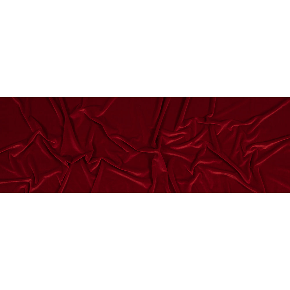 Stretch Velour - Scarlet - Persica Collection Folded