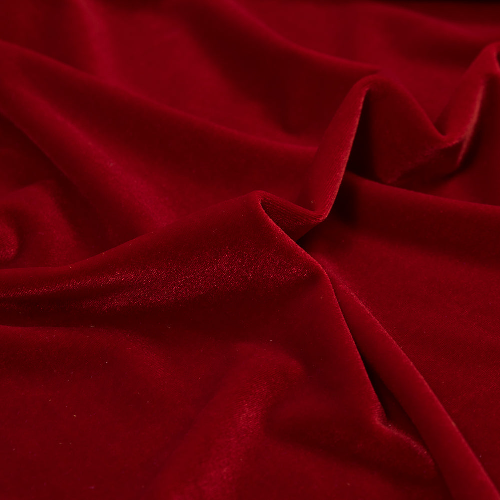 Stretch Velour - Scarlet - Persica Collection Full