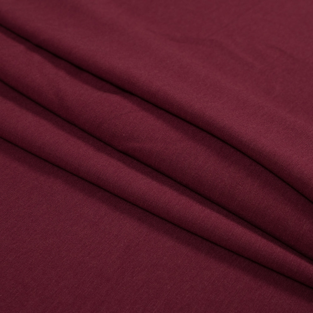 Bamboo and Cotton Stretch Knit Fleece - Heretic Red - Jessamyn Collection Detail