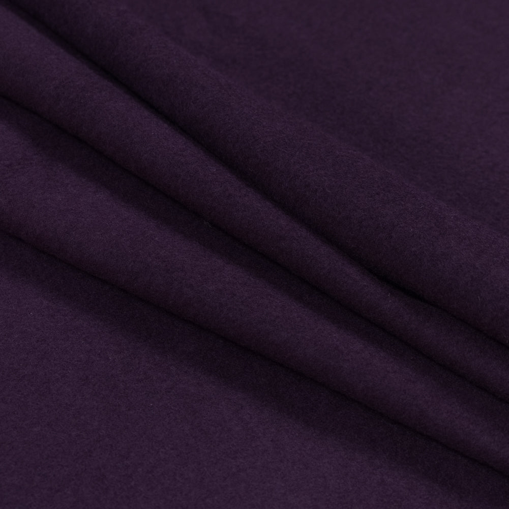 Bamboo and Cotton Stretch Knit Fleece - Plum - Jessamyn Collection Detail