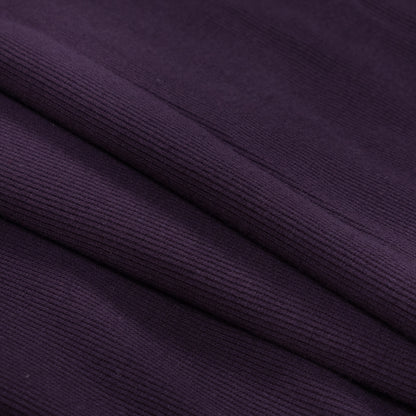 Plum Tubular Cotton Rib Knit Detail
