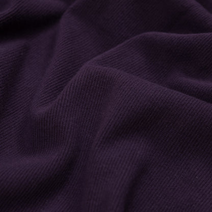 Plum Tubular Cotton Rib Knit Full