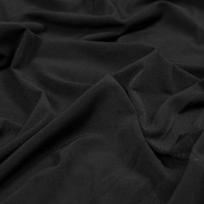 Black Stretch Matte Polyester Jersey Detail