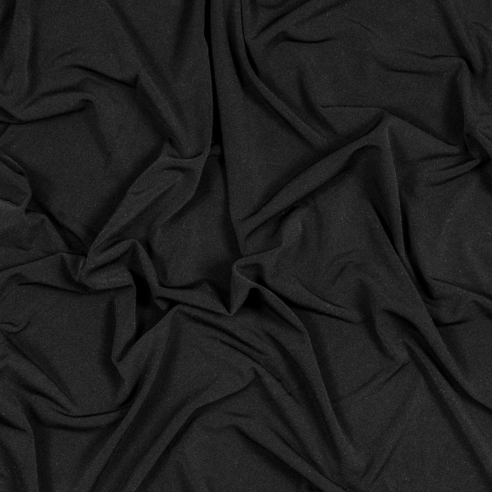 Black Stretch Matte Polyester Jersey