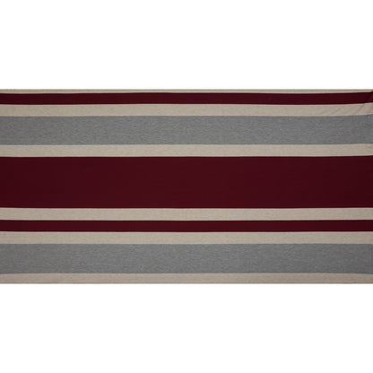 Burgundy, Oatmeal and Gray Awning Striped Jersey Full