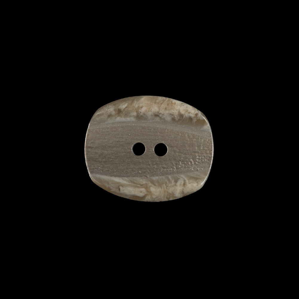 Beige Iridescent 2-Hole Plastic Button - 28L/18mm