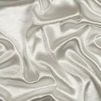 Luminous White Wrinkled Polyester