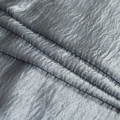 Luminous Baby Blue Wrinkled Polyester Detail