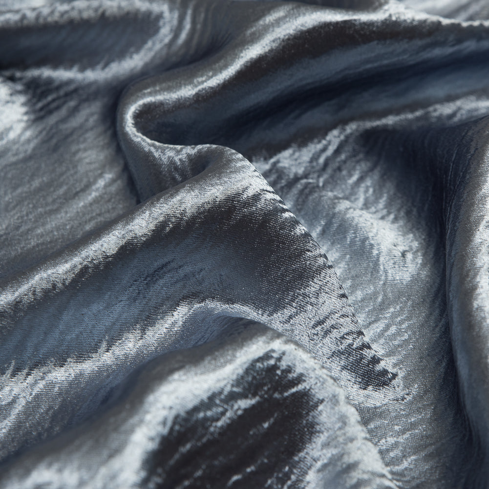 Luminous Baby Blue Wrinkled Polyester Full