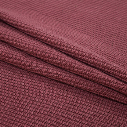 Mauve Cotton Chunky Rib Knit Folded