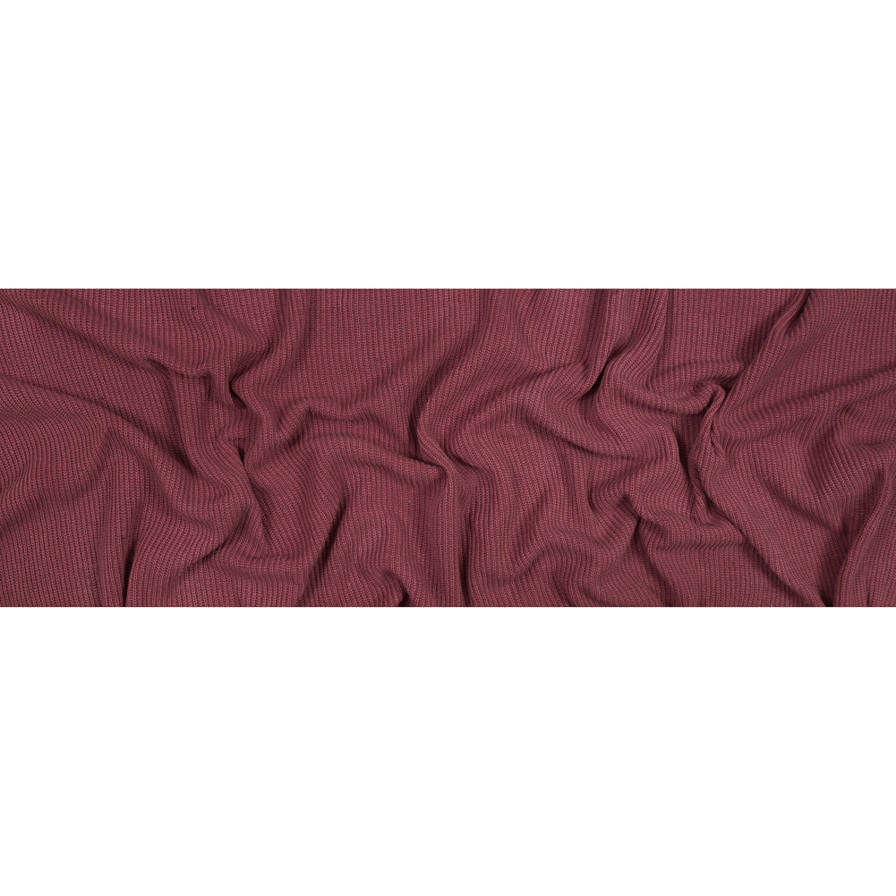 Mauve Cotton Chunky Rib Knit Full