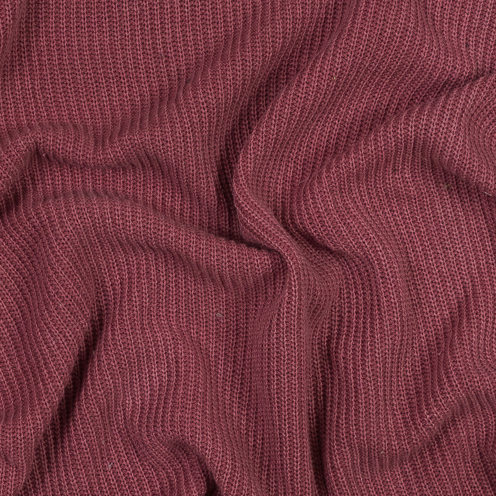 Mauve Cotton Chunky Rib Knit