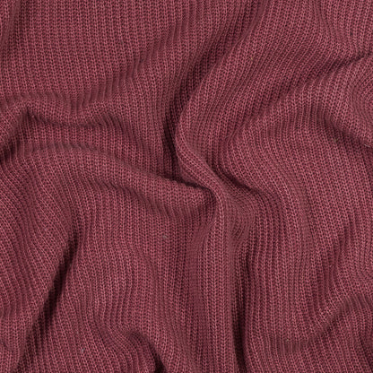 Mauve Cotton Chunky Rib Knit