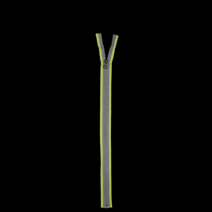#5 Invisible Fluorescent Yellow Reflective Separating Zipper - 24" Detail
