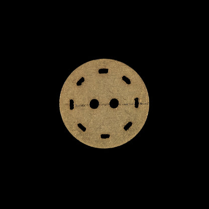 Gold Floral Metal 2-Hole Button - 30L/19mm Detail